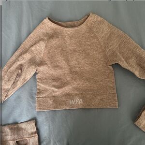 White Fox Boutique Beige Long Sleeve Top